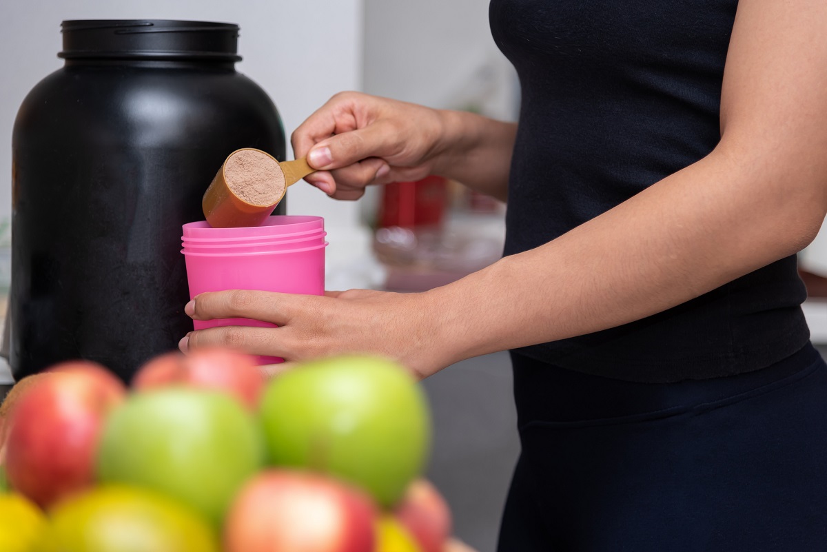 Protéines en poudre dans un smoothie